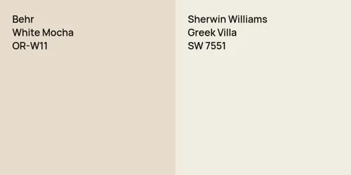 OR-W11 White Mocha vs SW 7551 Greek Villa