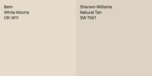 OR-W11 White Mocha vs SW 7567 Natural Tan