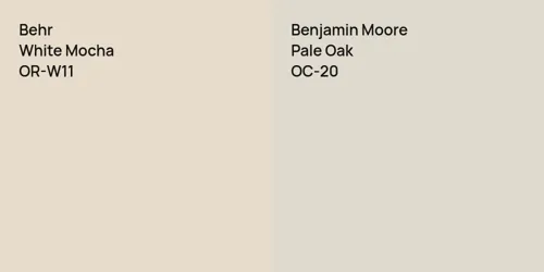 OR-W11 White Mocha vs OC-20 Pale Oak