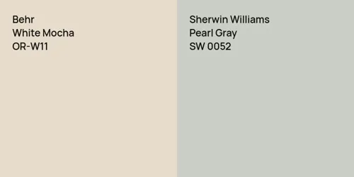 OR-W11 White Mocha vs SW 0052 Pearl Gray