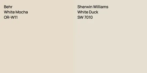 OR-W11 White Mocha vs SW 7010 White Duck