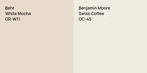 OR-W11 White Mocha vs OC-45 Swiss Coffee