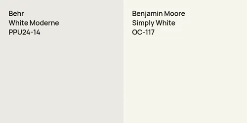 PPU24-14 White Moderne vs OC-117 Simply White