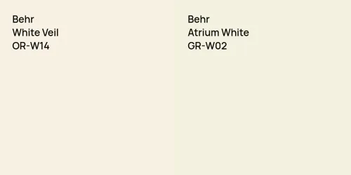 OR-W14 White Veil vs GR-W02 Atrium White