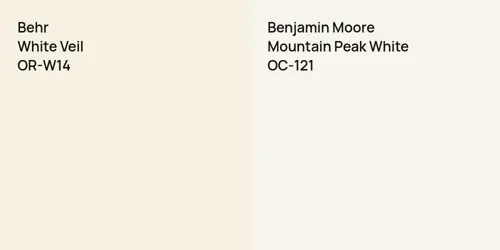 OR-W14 White Veil vs OC-121 Mountain Peak White