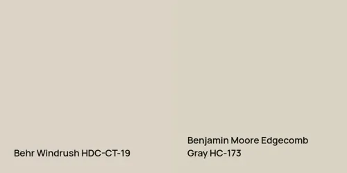 HDC-CT-19 Windrush vs HC-173 Edgecomb Gray