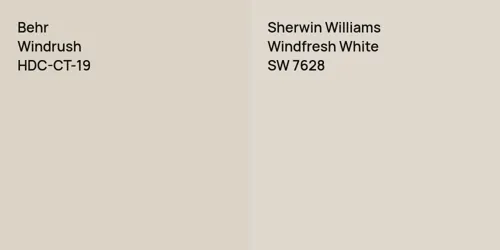 HDC-CT-19 Windrush vs SW 7628 Windfresh White