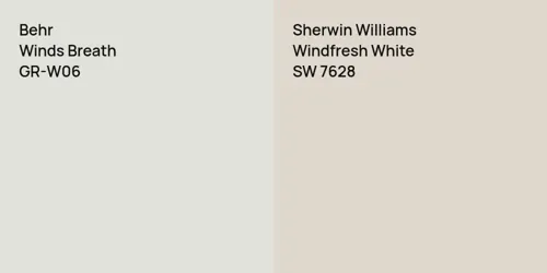 GR-W06 Winds Breath vs SW 7628 Windfresh White