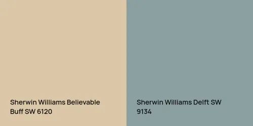 SW 6120 Believable Buff vs SW 9134 Delft