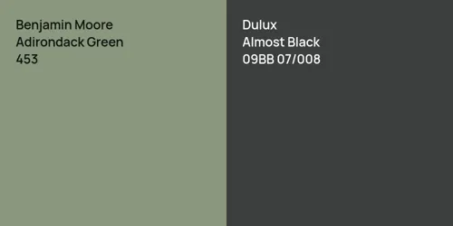 453 Adirondack Green vs 09BB 07/008 Almost Black