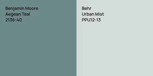 2136-40 Aegean Teal vs PPU12-13 Urban Mist