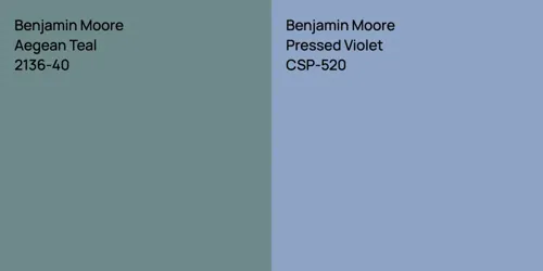 Benjamin Moore Aegean Teal vs. Benjamin Moore Covington Blue color ...