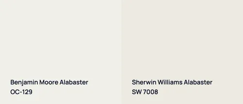 OC-129 Alabaster vs SW 7008 Alabaster