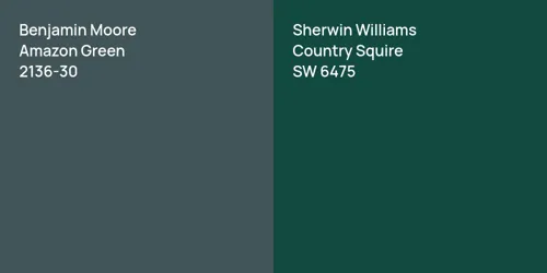 2136-30 Amazon Green vs SW 6475 Country Squire