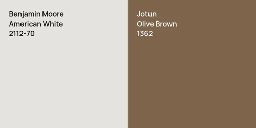 2112-70 American White vs 1362 Olive Brown