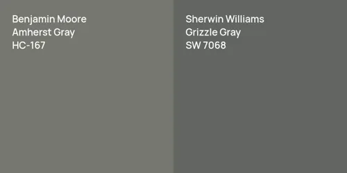 HC-167 Amherst Gray vs SW 7068 Grizzle Gray