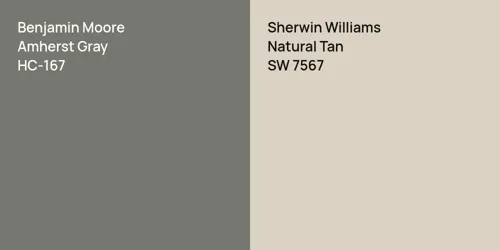 HC-167 Amherst Gray vs SW 7567 Natural Tan