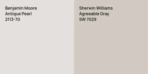 2113-70 Antique Pearl vs SW 7029 Agreeable Gray