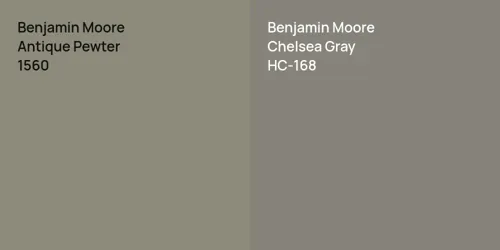 1560 Antique Pewter vs HC-168 Chelsea Gray