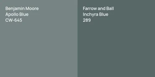 CW-645 Apollo Blue vs 289 Inchyra Blue