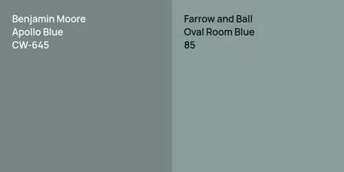 CW-645 Apollo Blue vs 85 Oval Room Blue