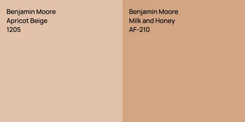 1205 Apricot Beige vs AF-210 Milk and Honey