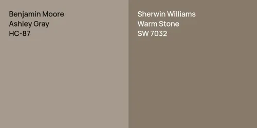 HC-87 Ashley Gray vs SW 7032 Warm Stone