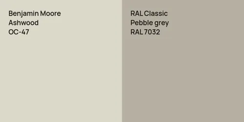 OC-47 Ashwood vs RAL 7032  Pebble grey