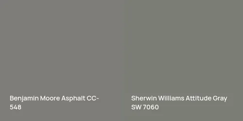 CC-548 Asphalt vs SW 7060 Attitude Gray