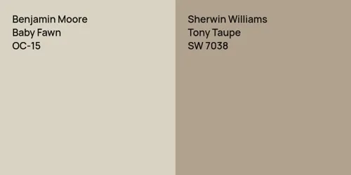 OC-15 Baby Fawn vs SW 7038 Tony Taupe