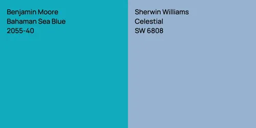 2055-40 Bahaman Sea Blue vs SW 6808 Celestial