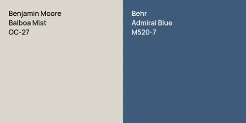 OC-27 Balboa Mist vs M520-7 Admiral Blue