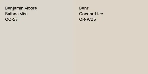 OC-27 Balboa Mist vs OR-W06 Coconut Ice