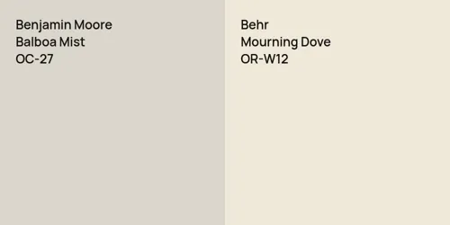 OC-27 Balboa Mist vs OR-W12 Mourning Dove