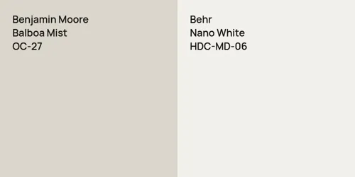 OC-27 Balboa Mist vs HDC-MD-06 Nano White