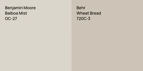 OC-27 Balboa Mist vs 720C-3 Wheat Bread