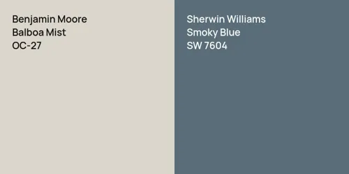 OC-27 Balboa Mist vs SW 7604 Smoky Blue