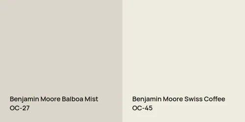 OC-27 Balboa Mist vs OC-45 Swiss Coffee