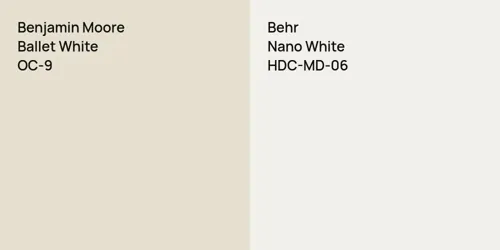 OC-9 Ballet White vs HDC-MD-06 Nano White