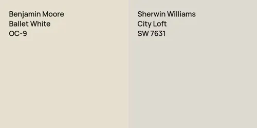 OC-9 Ballet White vs SW 7631 City Loft