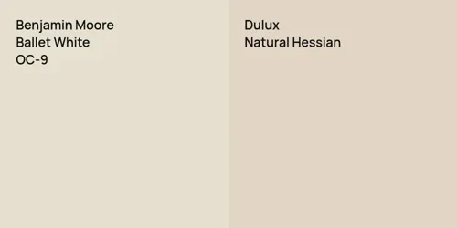 OC-9 Ballet White vs null Natural Hessian