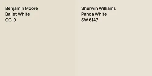 OC-9 Ballet White vs SW 6147 Panda White