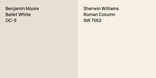 OC-9 Ballet White vs SW 7562 Roman Column