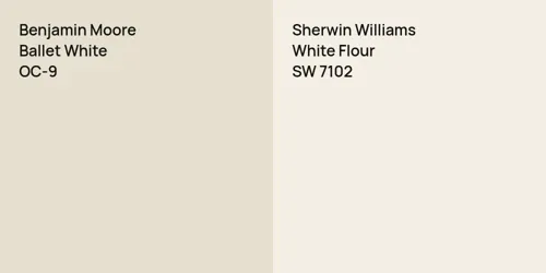 OC-9 Ballet White vs SW 7102 White Flour