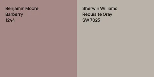 1244 Barberry vs SW 7023 Requisite Gray