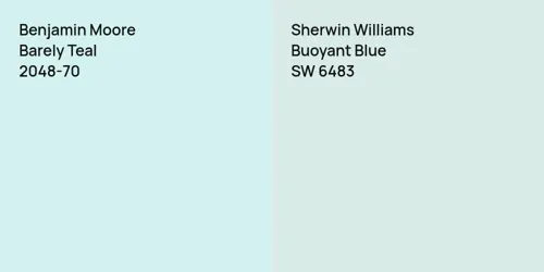 2048-70 Barely Teal vs SW 6483 Buoyant Blue