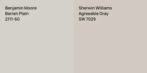 2111-60 Barren Plain vs SW 7029 Agreeable Gray