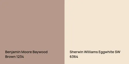 1234 Baywood Brown vs SW 6364 Eggwhite