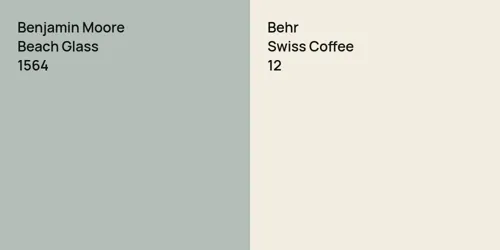 1564 Beach Glass vs 12 Swiss Coffee