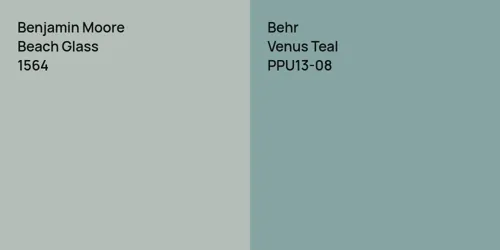 1564 Beach Glass vs PPU13-08 Venus Teal